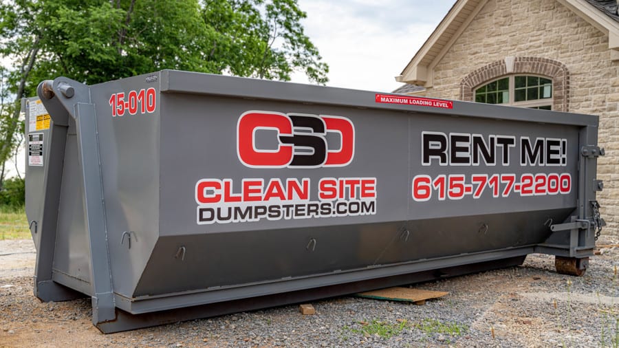 Heavy-duty dumpster for demolition project